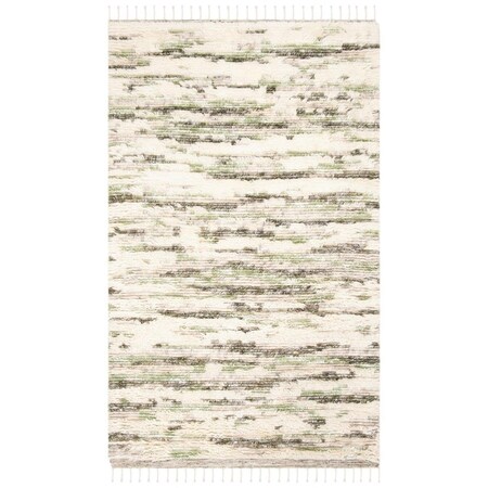 Safavieh 8 x 10 ft. Manhattan Rectanglar Rug - Ivory & Green MAN459Y-8